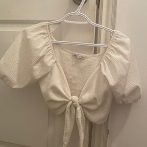 Zara tie front top